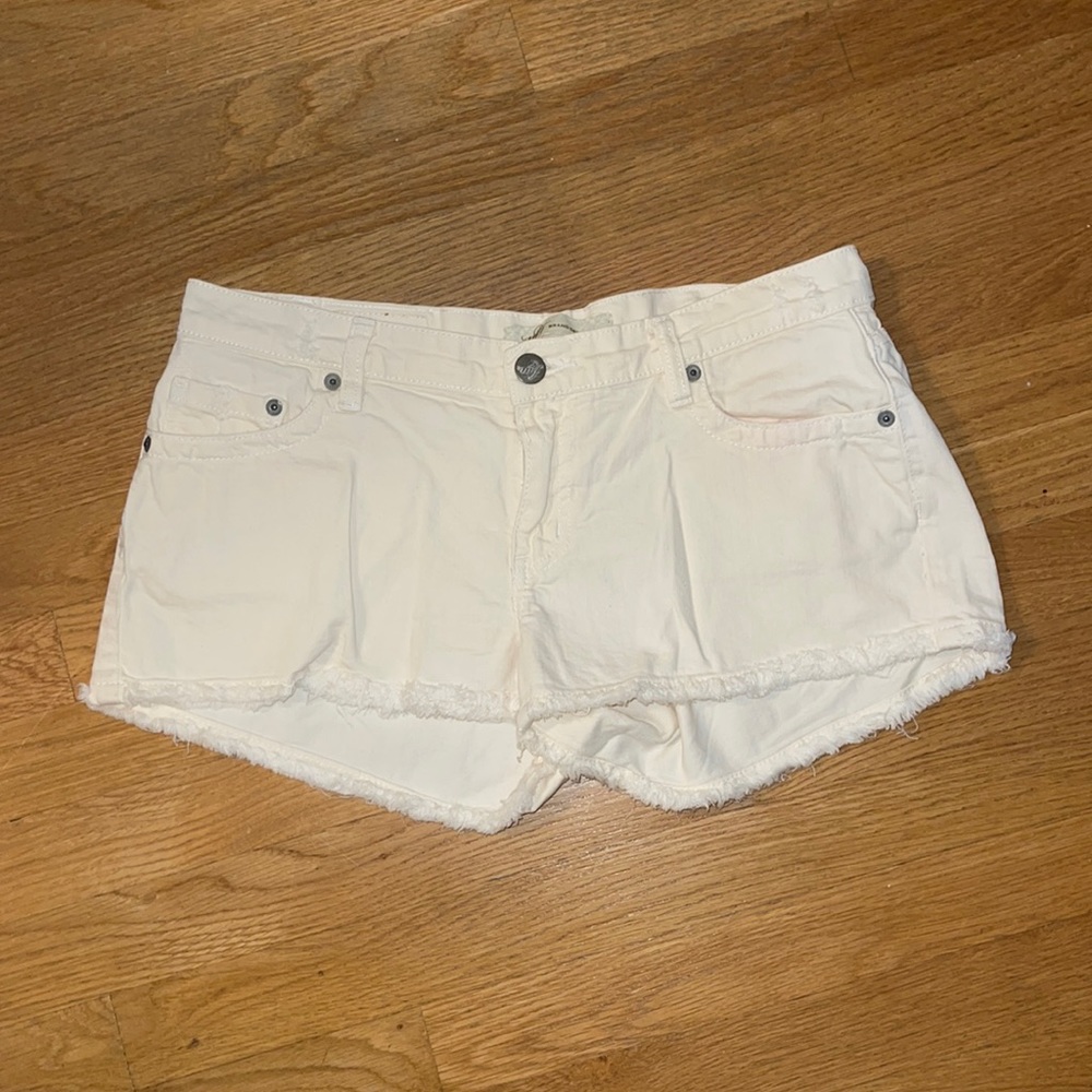 MF Brand Denims Cream Jean Shorts